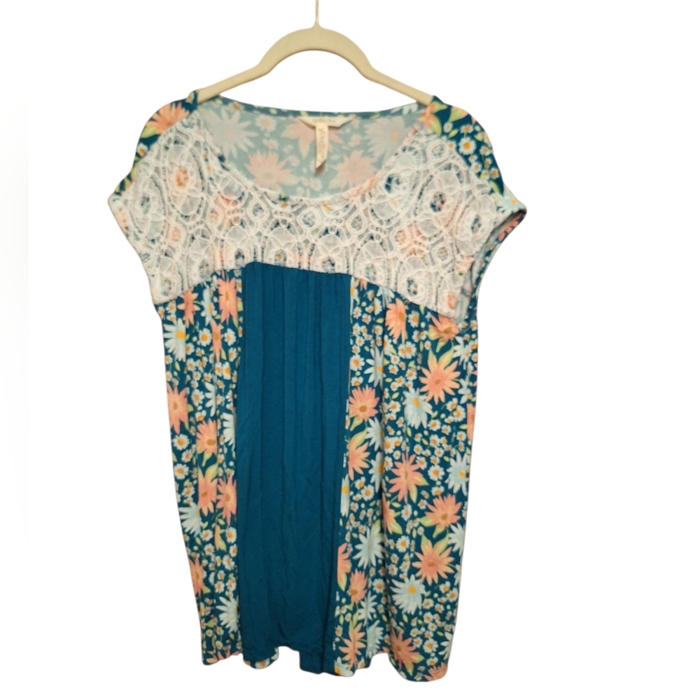 Matilda Jane BOHO Dream Chasers It's the Weekend Hippie Top Ladies Medium Floral